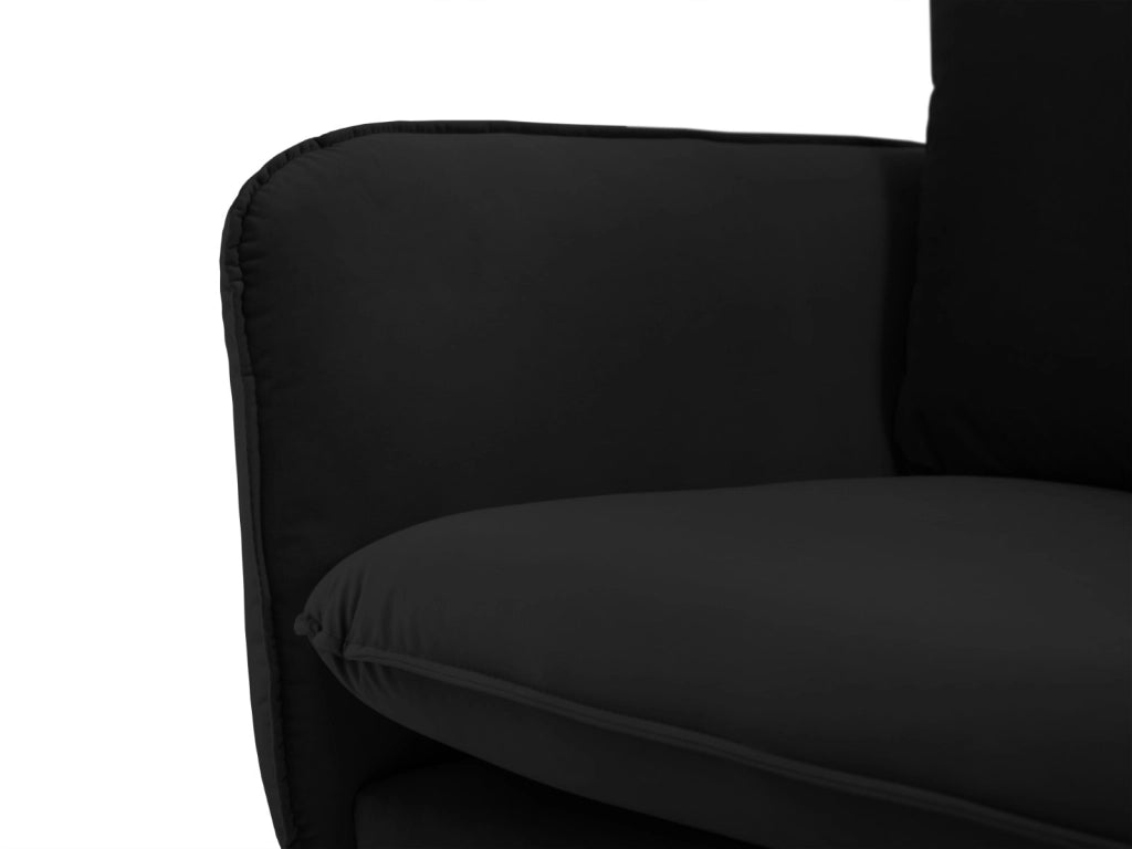 Cosmopolitan Design - Divano "Vienna" 2 posti in velluto nero 
