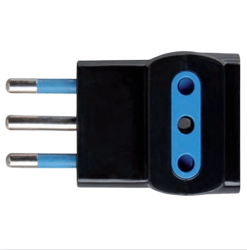 Adattatore triplo attacco piccolo nero 10 ampere ecova