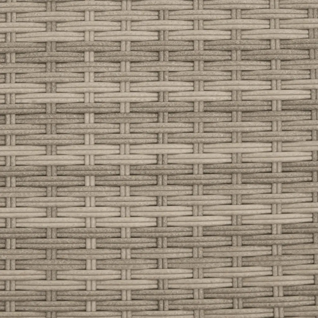 Lettino Prendisole con Cuscini Grigio Chiaro in Polyrattan 368349