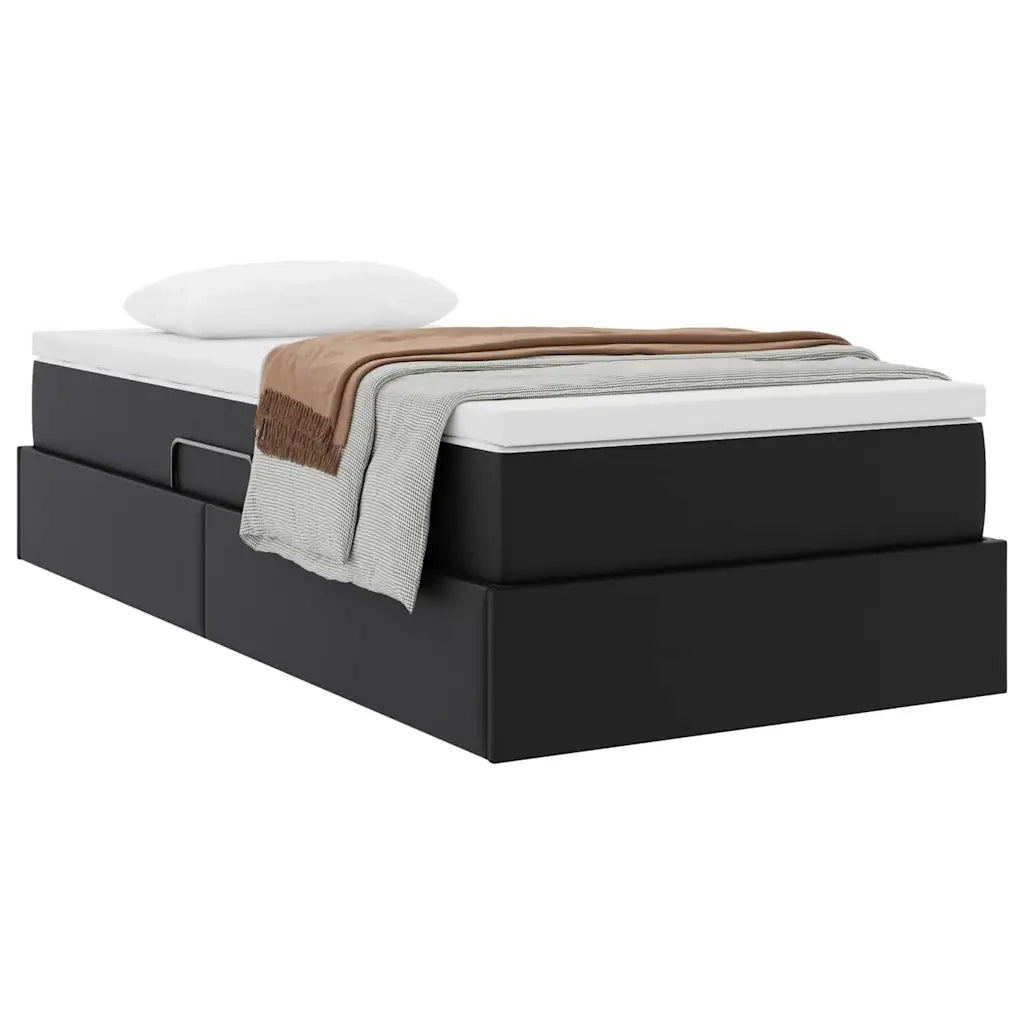 Letto con contenitore e materasso Nero 90 x 200 cm 3370146
