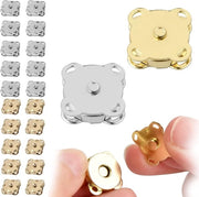 Magnetici chiusure per cucito per borse e abbigliamento (15 mm oro argento) 20 pezzi