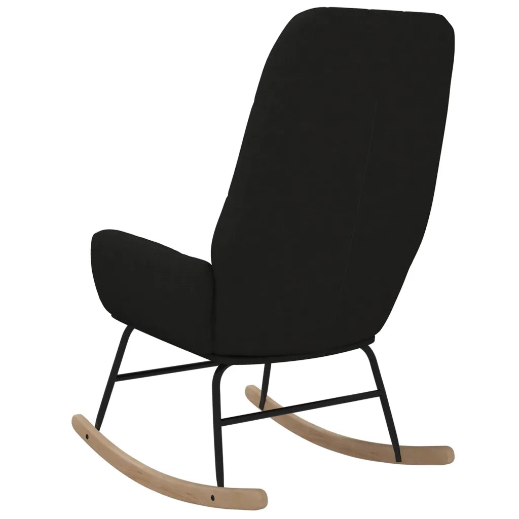Sedia a Dondolo Nera in Tessuto 341259