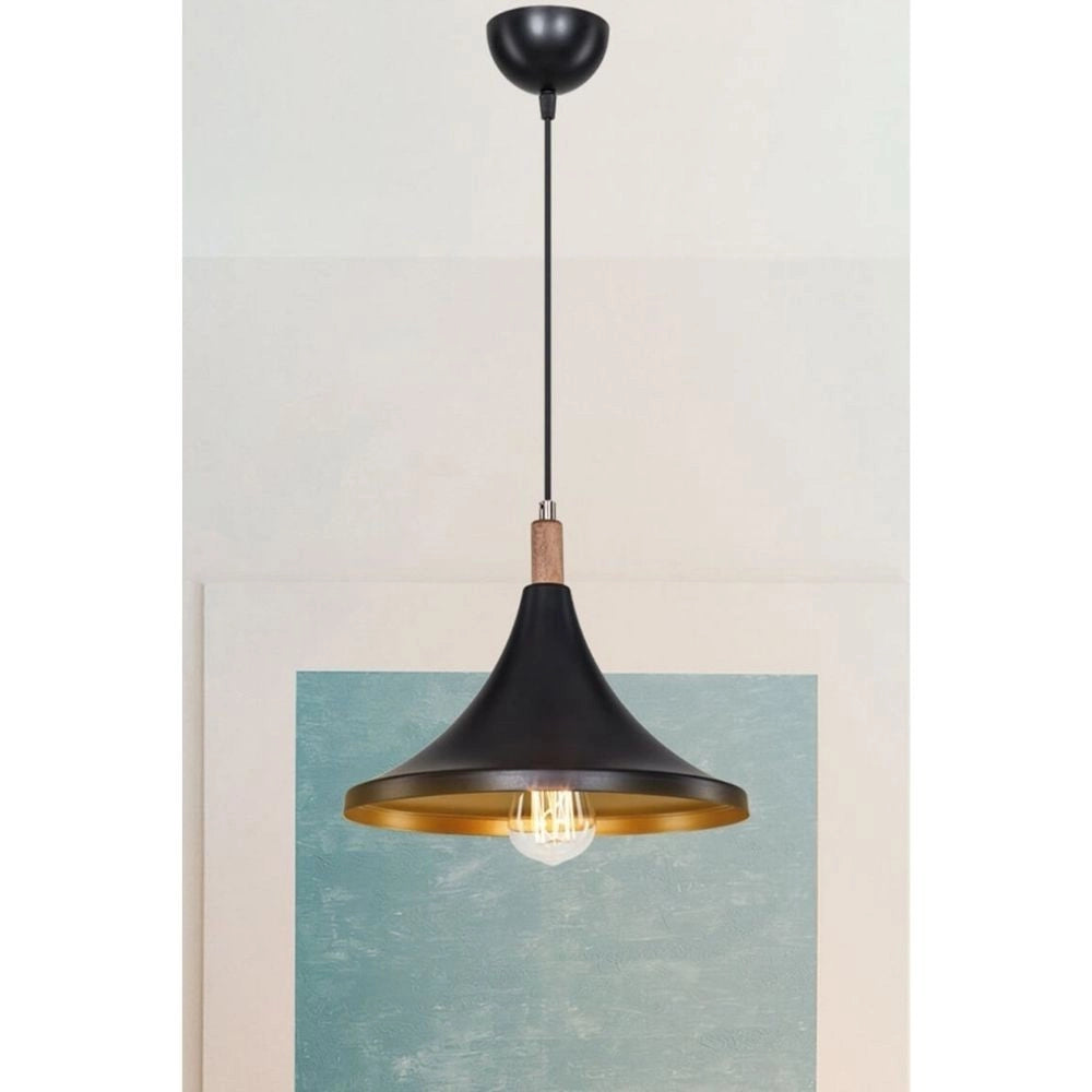 Lampada a sospensione Kano nero oro ASZ1564