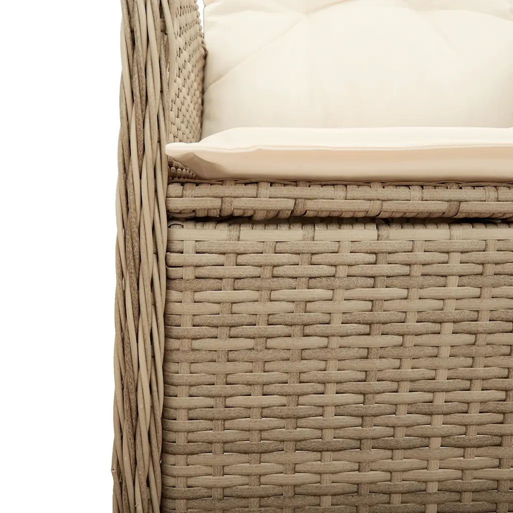 Set da Bistrò da Giardino 7 pz con Cuscini Beige in Polyrattan 3277100