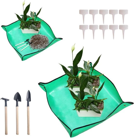 Matte per piante acqua-resistente - per impianti - 100 x 100 cm - verde