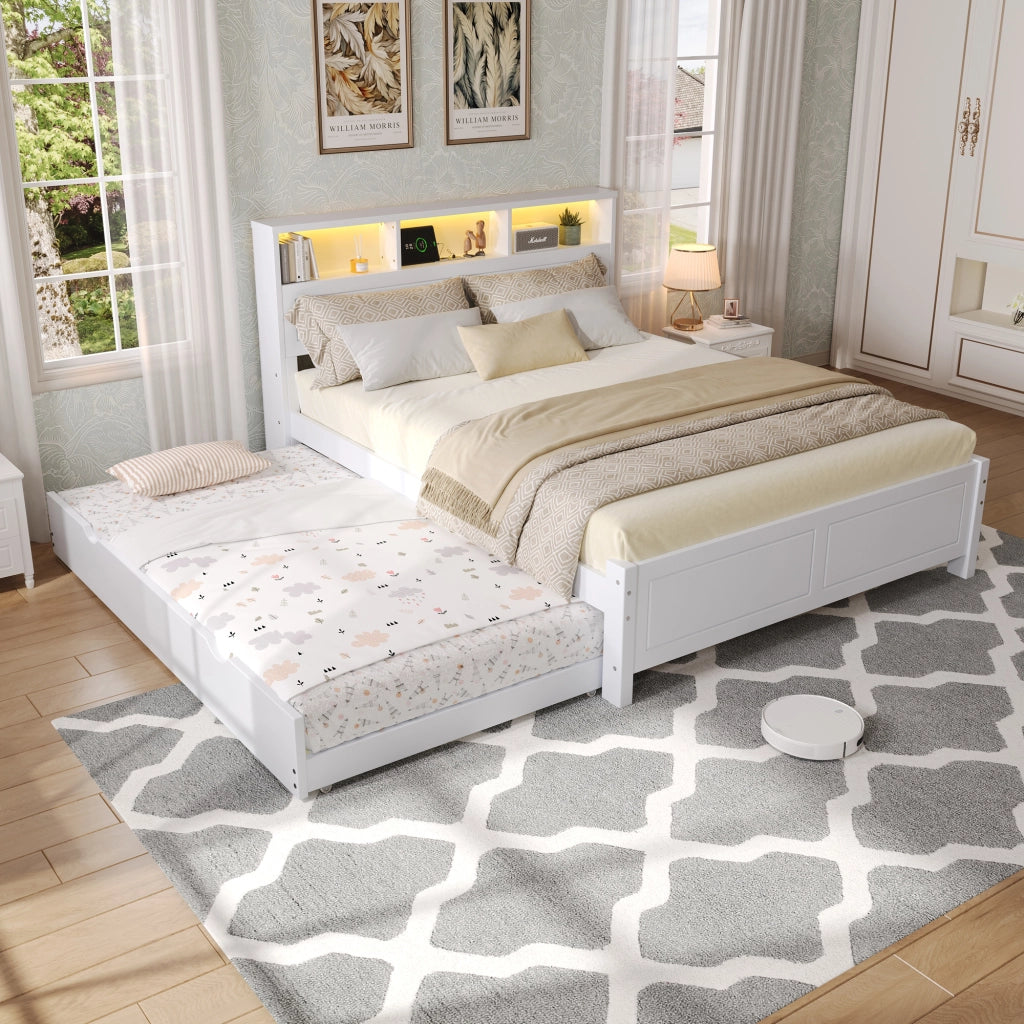 letto matrimoniale massello di pino e mdf bianco 120x200 cm