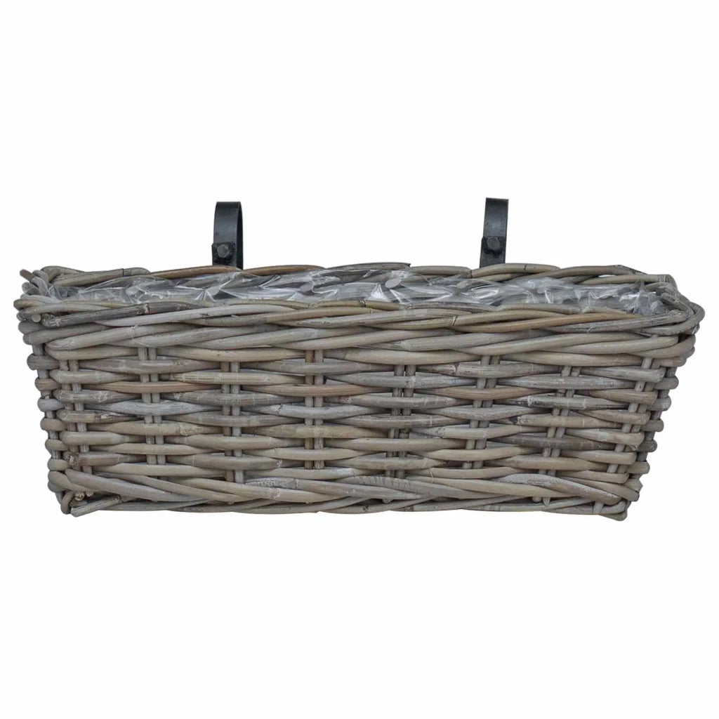 Cestino Appendibile per Piante 2 pcs Grigio 48 x 22 x 15 cm 42020967