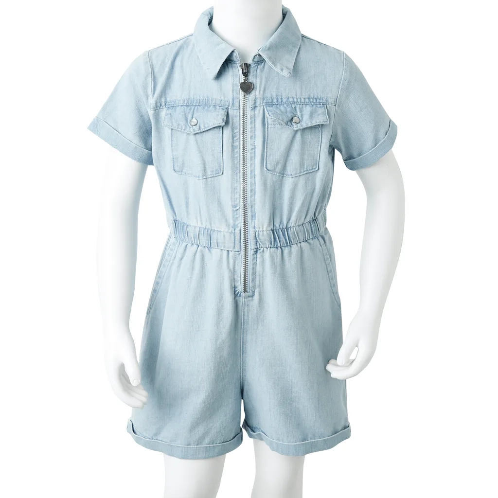 Tutina da Bambina a Maniche Corte Blu Tenue 128 CFW1570087