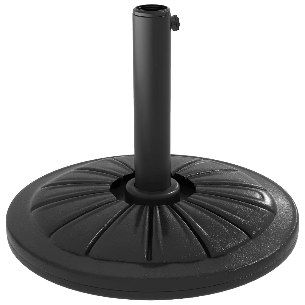 Base per Ombrellone Rotonda in Cemento ¨C Minimal ¨C ?43cm, Nero