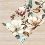 Tappeto passatoia fantasia made in Italy antiscivolo lavabile aderente Magnolie - 50x150 cm