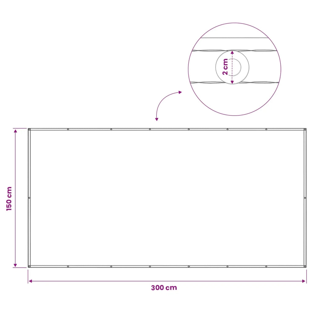 Schermo di Privacy per Balcone 150 x 300 cm 42036567