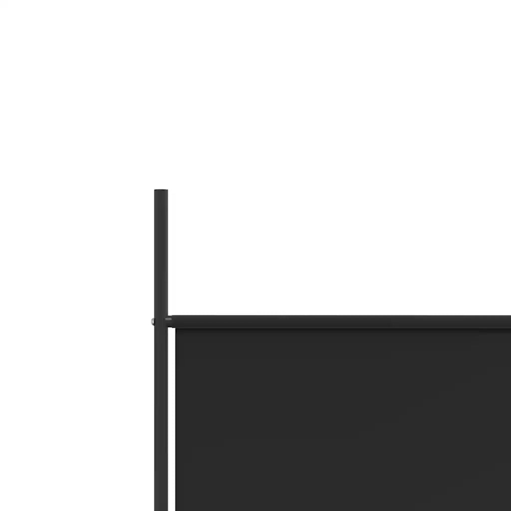Divisorio Ambienti | Divider per stanze | Paravento a 4 Pannelli Nero 200x200 cm in Tessuto