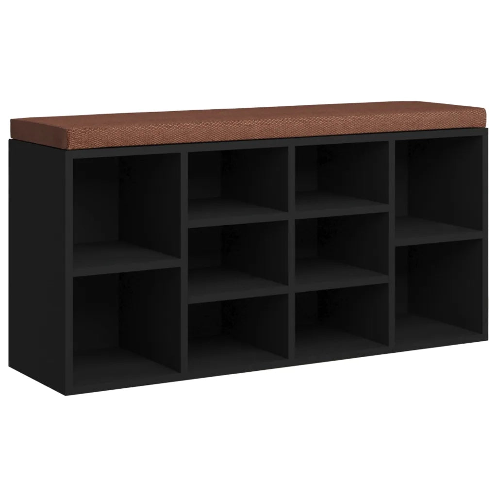Scarpiera | Mobile per scarpe Nera 103x30x48 cm in Legno Multistrato