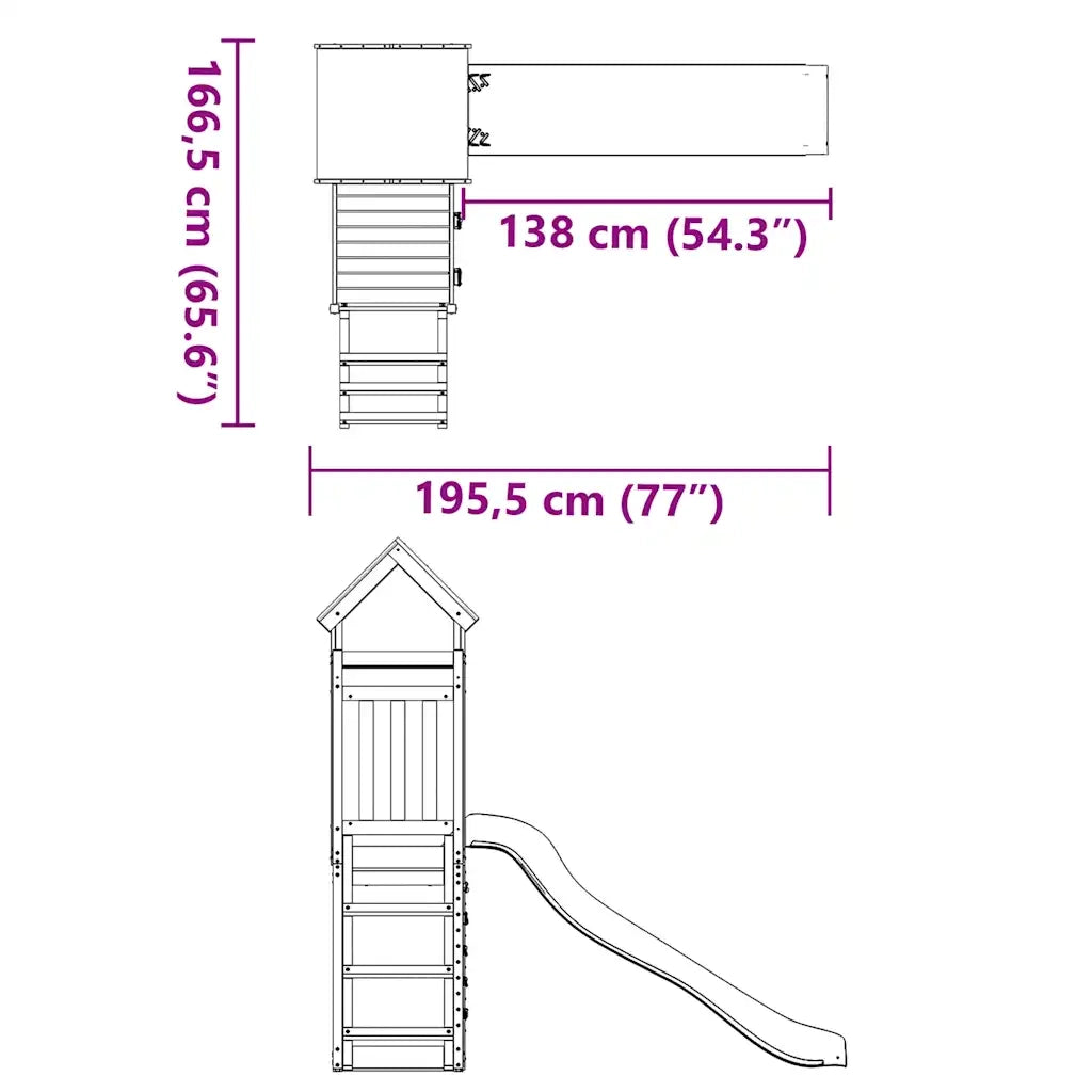 Set da Gioco da Esterno in Legno di Pino Impregnato 3279132
