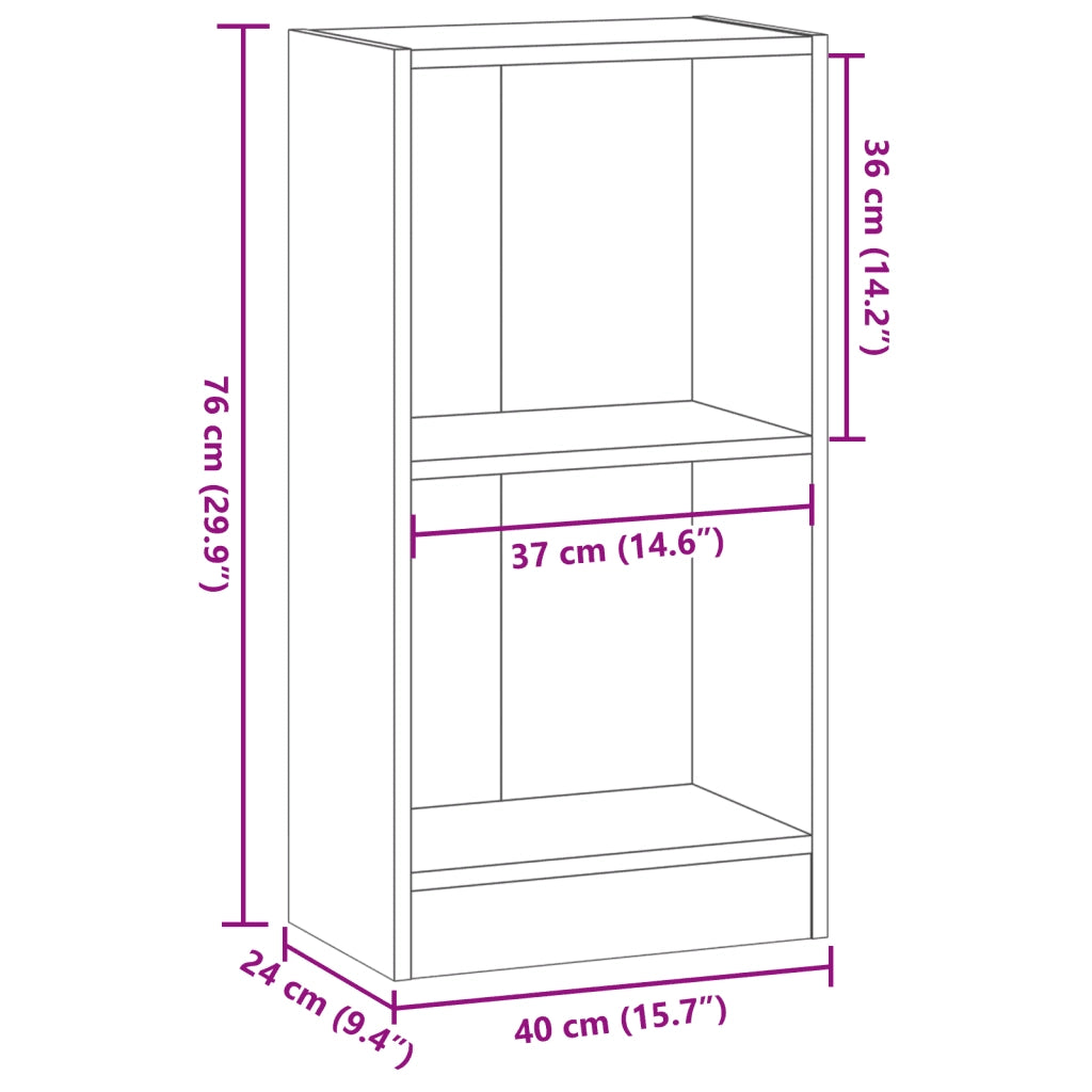 Libreria Rovere Fumo 40x24x76 cm in Truciolato 857769
