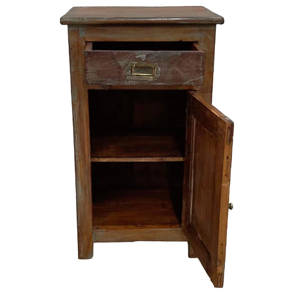 Comodino in legno fatto a mano46x35x73h cm