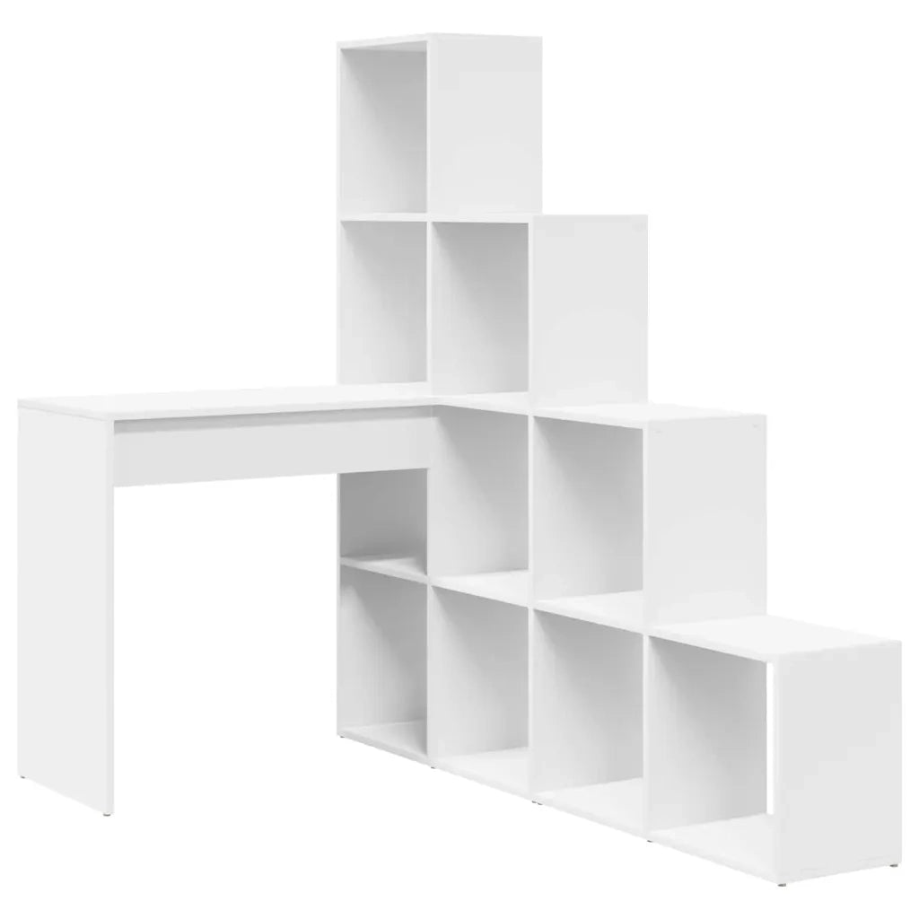 vidaXL Scrivania ad angolo Bianco 101,5 x 149,5 x 149,5 cm