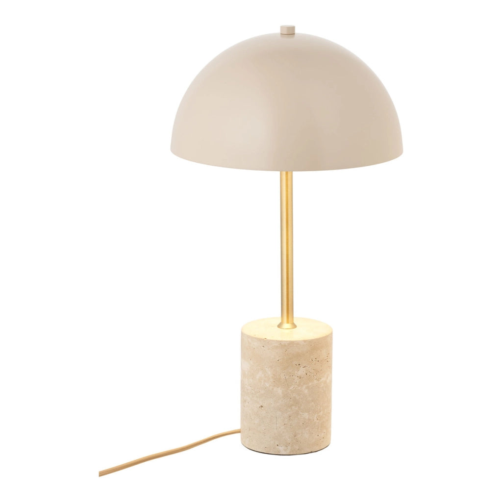 Lampada da Tavolo Sheffield, Beige, Metallo, 25x25x45 cm