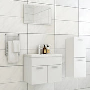 Set Mobili da Bagno Bianco in Legno Multistrato 3071180