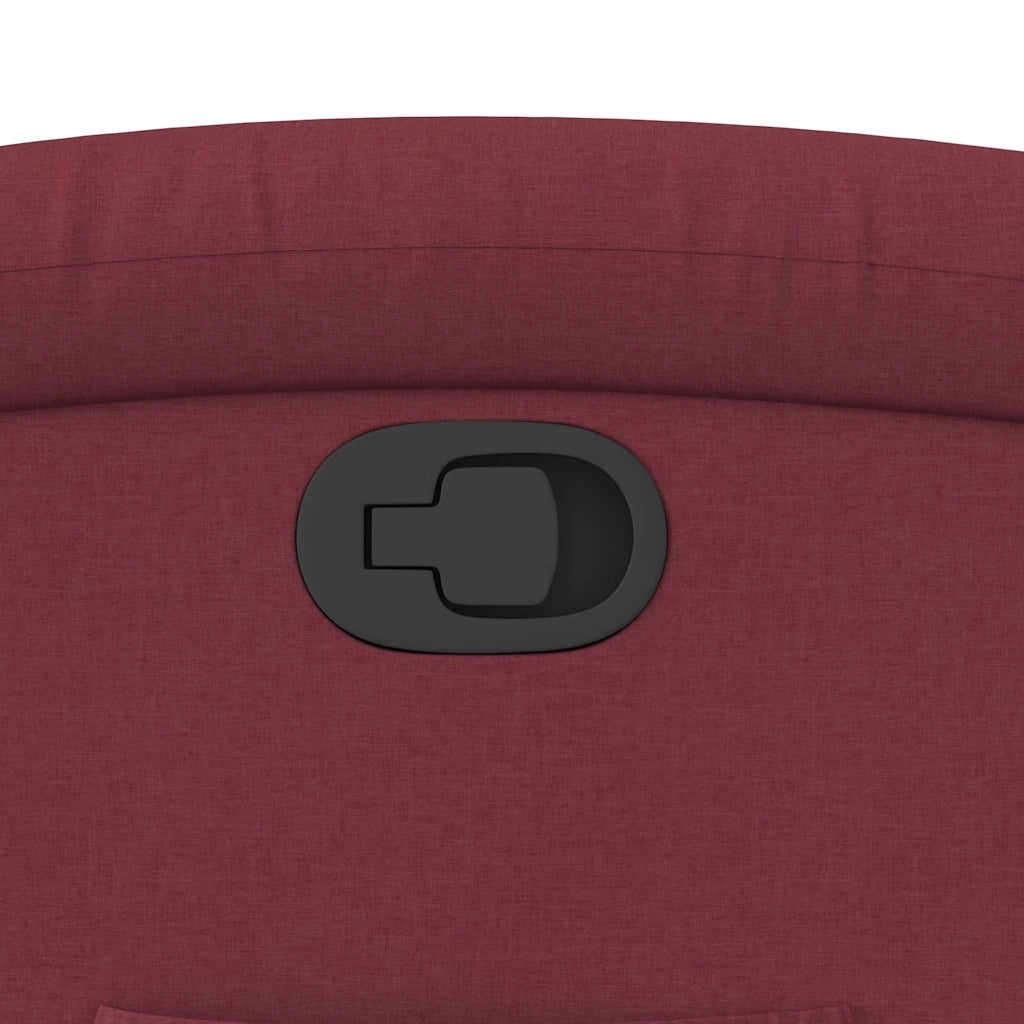Poltrona Reclinabile in Tessuto Rosso Vino 371692