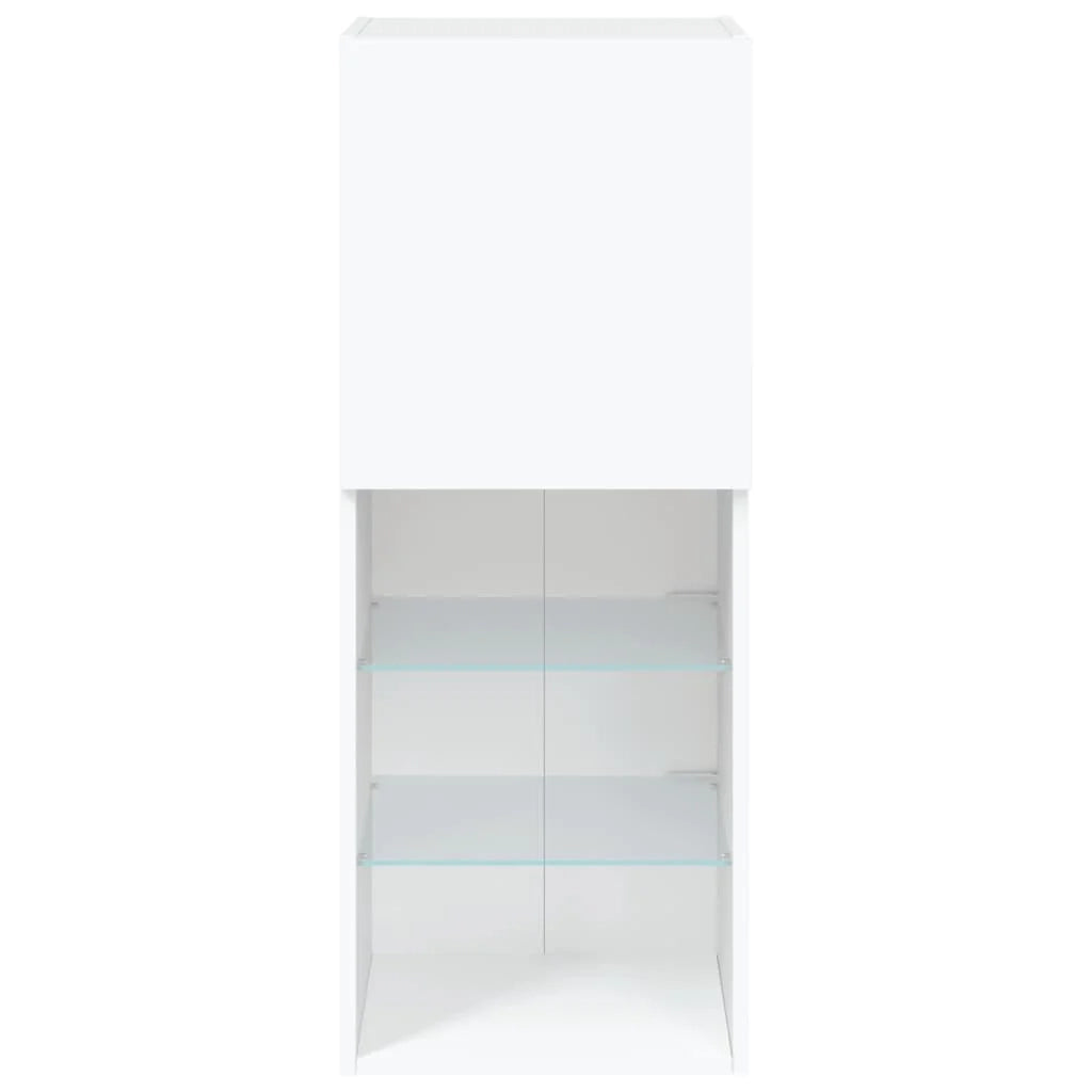 Mobile porta TV multimediale mensola porta TV credenza mobile porta TV per sala da pranzo soggiorno camera da letto con luci LED 40,5 x 30 x 102 cm bianco 02_0026596