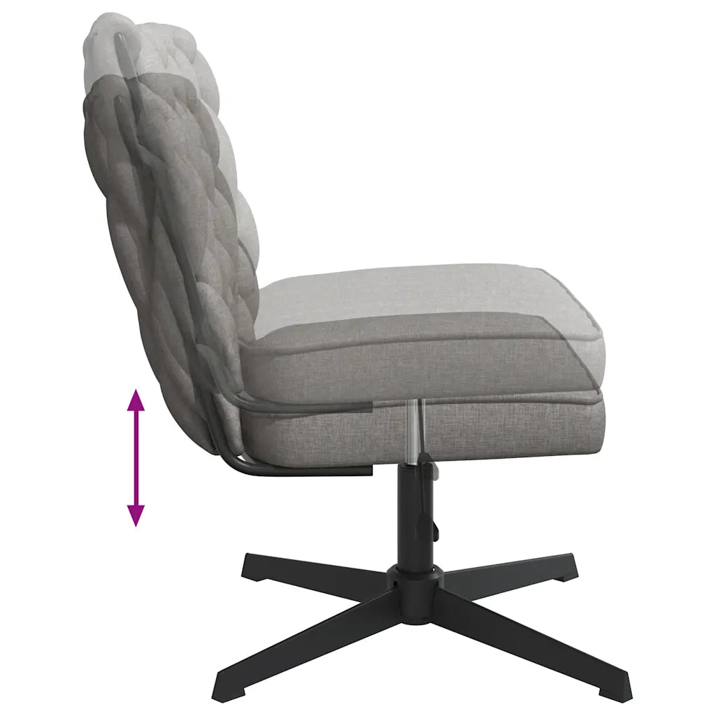 Sedia da Ufficio Girevole Grigio Chiaro in Tessuto 4105401