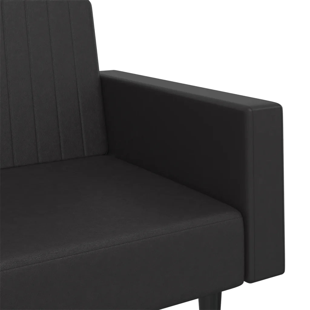 Divano letto | Sof¨¤ letto | Letto singolo a 2 Posti Nero in Similpelle