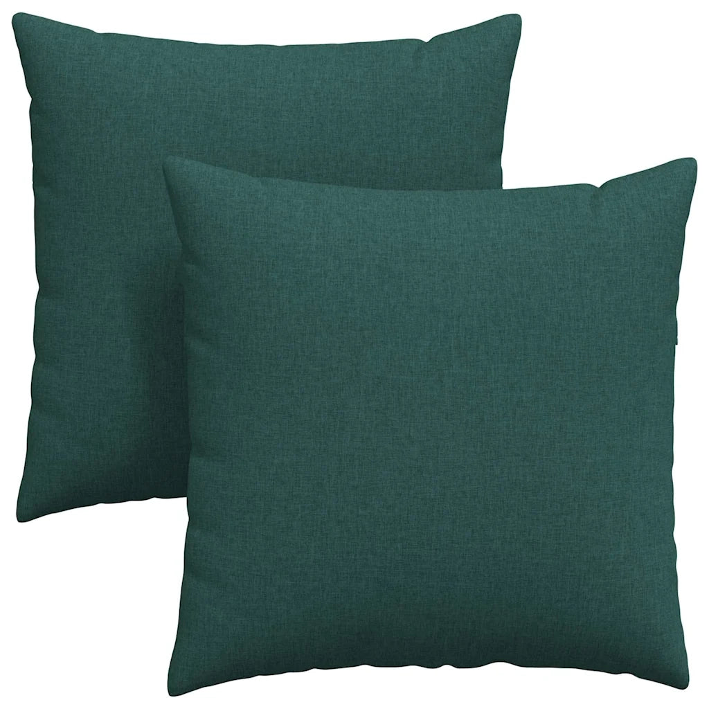Cuscini da Divano 2 pcs Verde Scuro 80 x 80 cm Tessuto 42014045