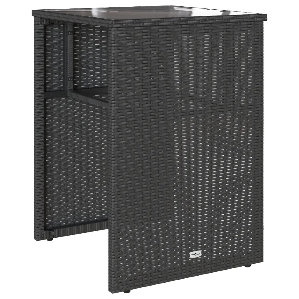 Set da Bistrò 3 pz con Cuscini Nero in Polyrattan 4003869
