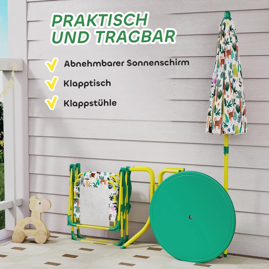Set tavolo e sedie bambini ¨C Minimal ¨C verde, 4 pezzi