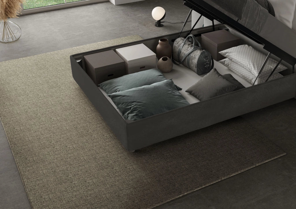Letto 1 Piazza e Mezzo 120x190 cm con Rete Agueda Grigio