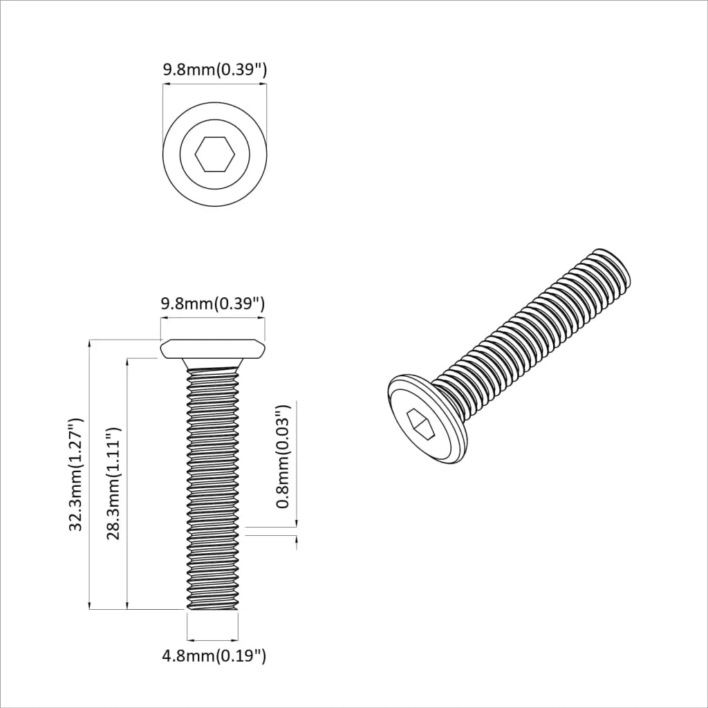 Vite 2647 pcs Argento 5 x 30 mm Ferro