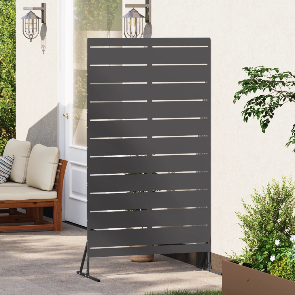 Schermo Privacy 180 cm Acciaio Nero