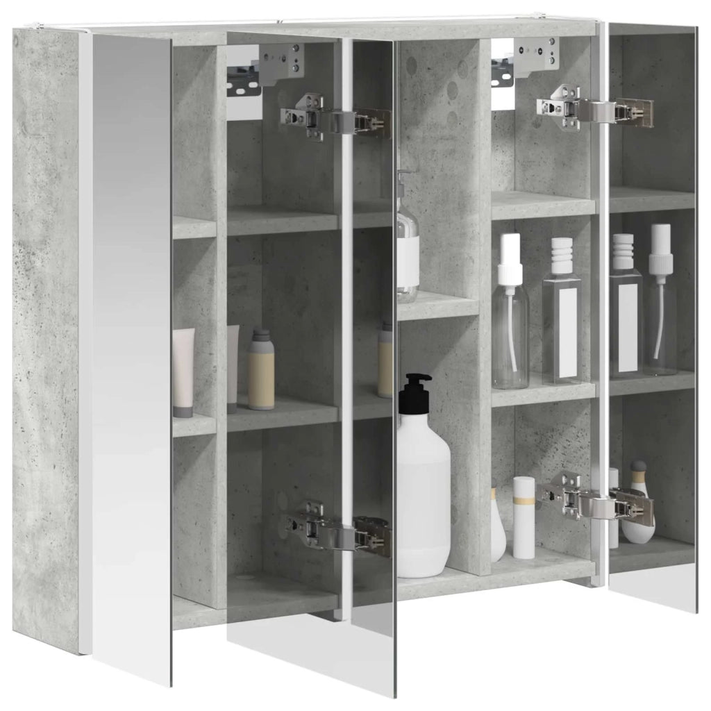 Mobiletto per specchio da Bagno | Armadio da bagno Grigio cemento