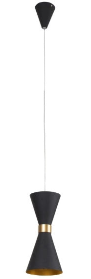 Lampada a sospensione CORNET LED 5W nero/oro Maxlight
