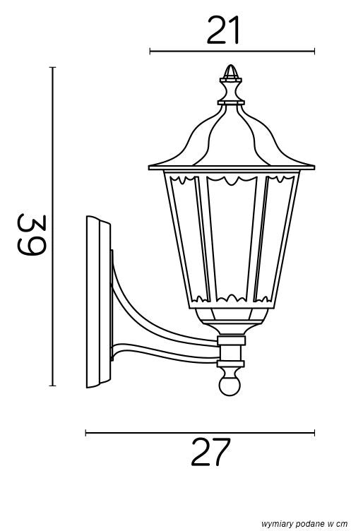 Applique esterna Retro nera 1 luce E27 IP43 SU-MA K3012