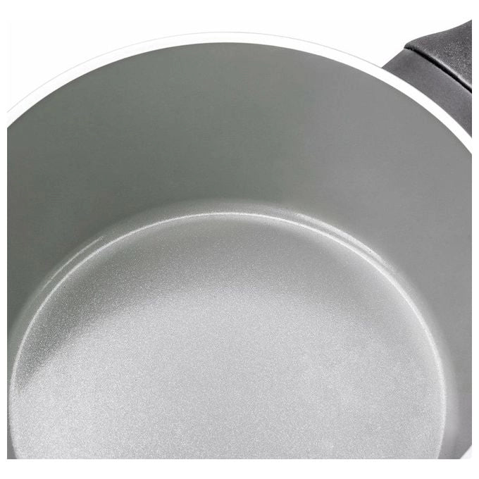 Moneta 0000990516 Melodia Finegres Casseruola 1 Manico 16 cm Capacita' 1.3 L Adatta a Tutti i Piani di Cottura inclusa Induzione Rivestimento Naturale Antiaderente Senza PFAS PFOA NICHEL e Metalli Pesanti colore Grigio