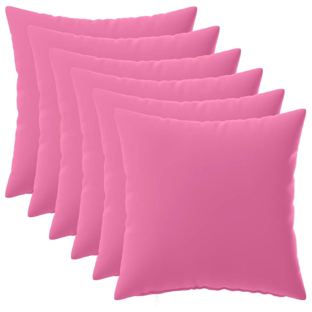 Federa 6 pcs HEERLEN Rosa 45 x 45 cm Poliestere 910529