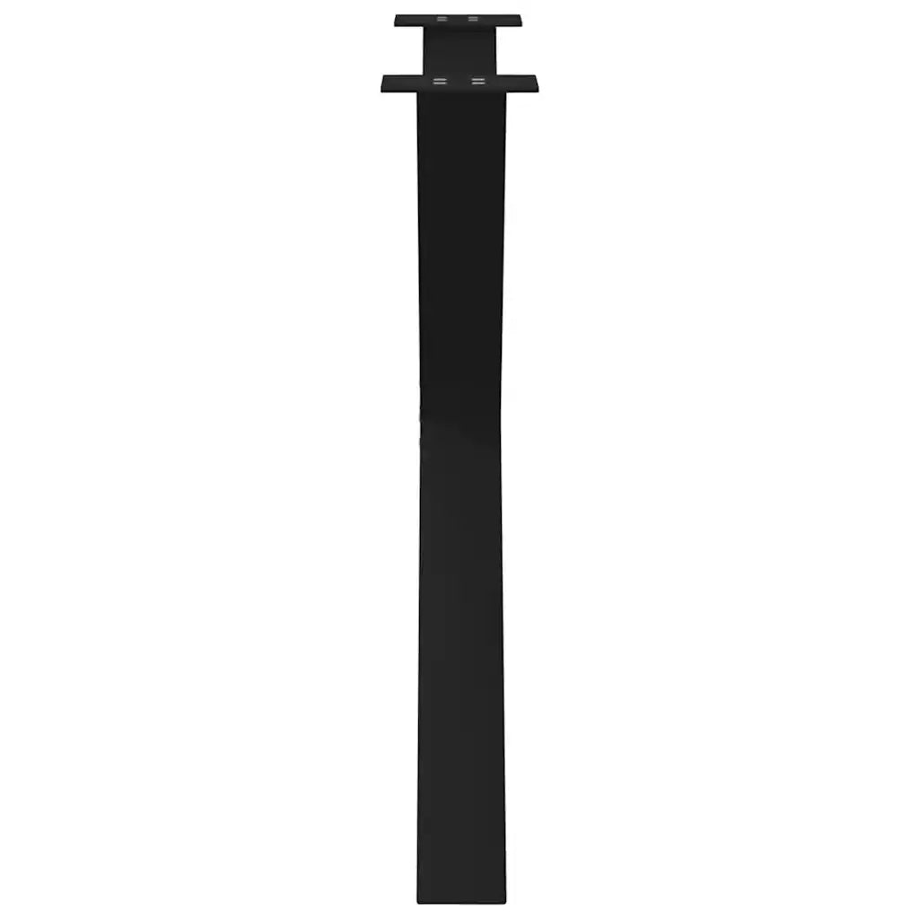 Gambe per tavolo da pranzo a forma di X 2 pz | Piede del tavolo nere 90x(72-73) cm in acciaio