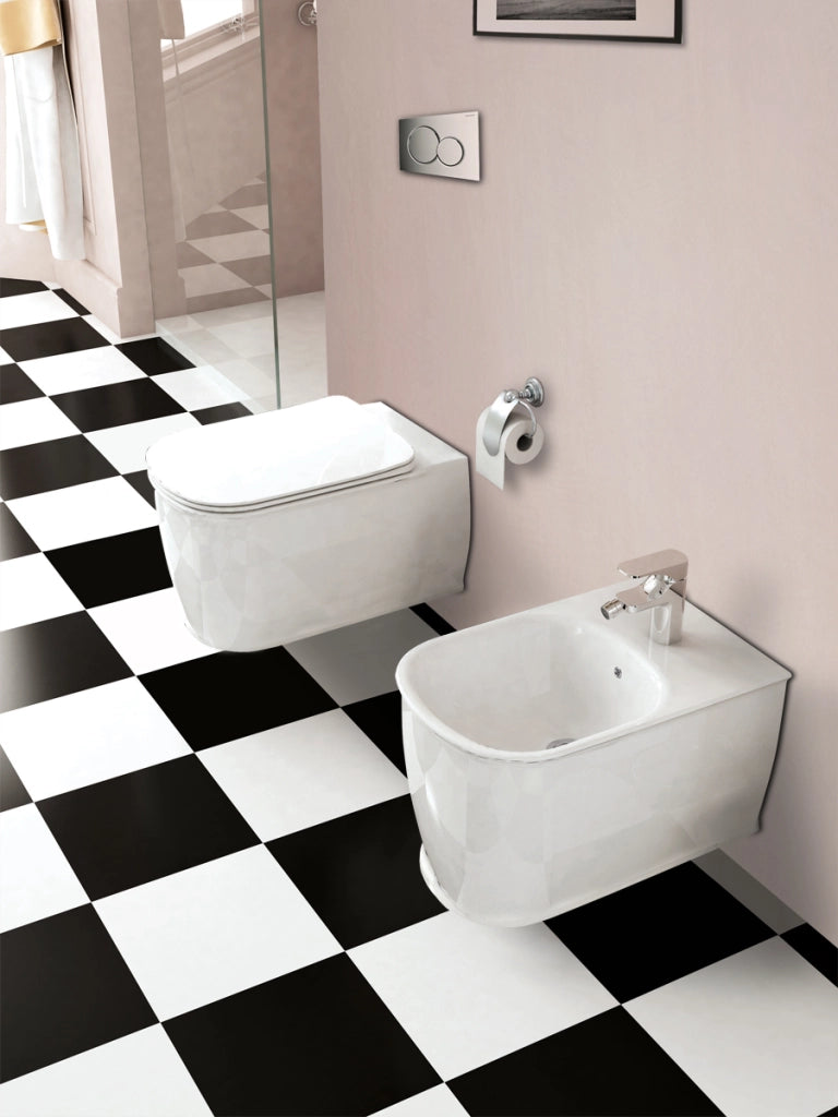 Sanitari sospesi rimless water e bidet copriwater soft close Mues Epoque