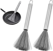 Set di Spazzole per Panni da Cucina in Acciaio - 2 Pezzi - Acciaio