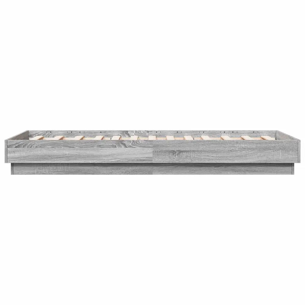Letto singolo | Letto per adulti | Giroletto Grigio Sonoma 90x190 cm in Legno Multistrato