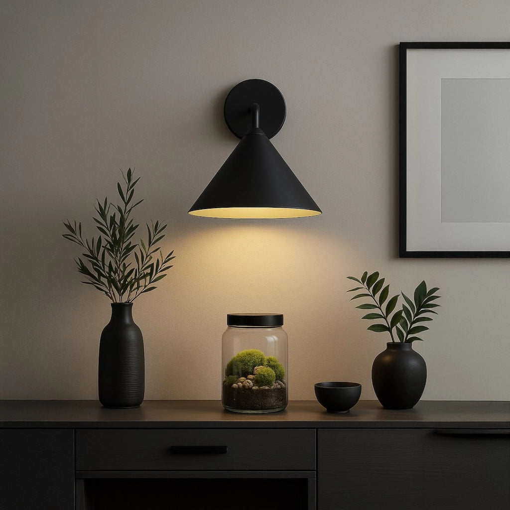 Applique moderna nera cono 1xGX53 10W Capital Milagro