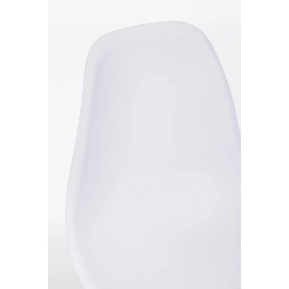 Set di 4 Sedie con Seduta in Polipropilene e Gambe in Acciaio Effetto Legno - MARISSA