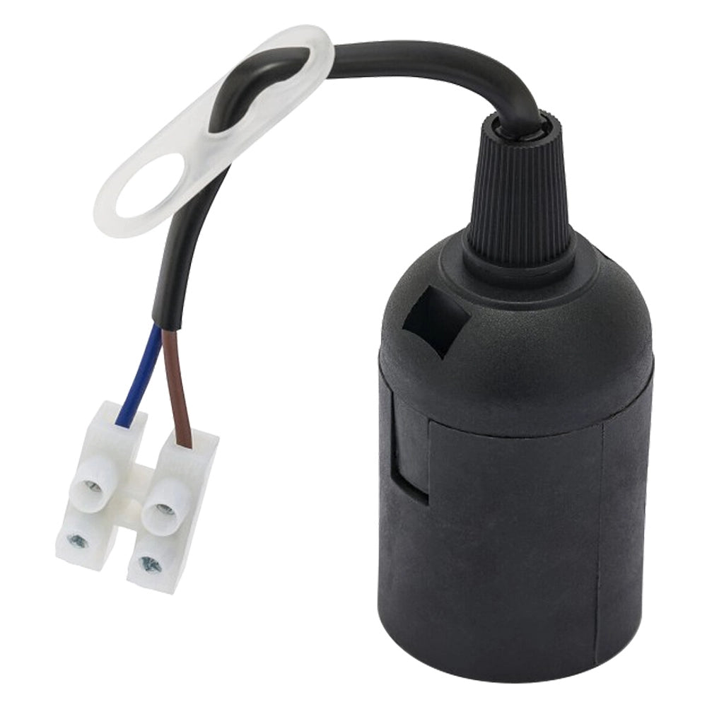 Portalampada Premontato E27 Velamp Colore Nero