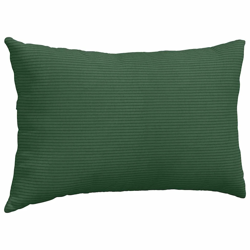 Cuscini da Divano 2 pcs Verde Scuro 50 x 30 cm Tessuto in Cords 42013650