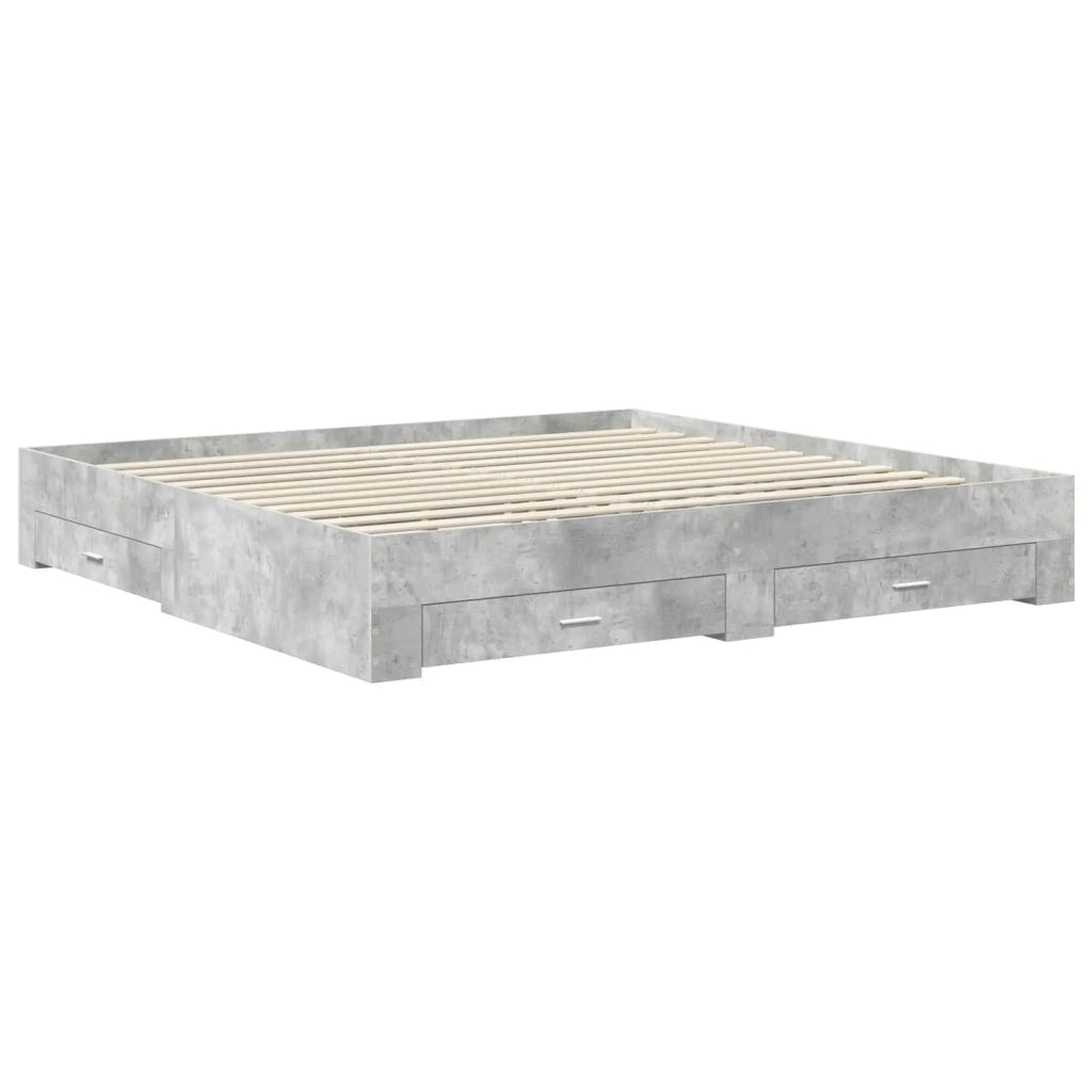 Struttura del letto Rovere fumé 200 x 200 cm Legno multistrato 3409956