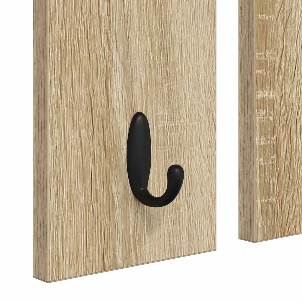 Appendiabiti a muro con specchio rovere sonoma 85 x 10 x 45 cm 874485