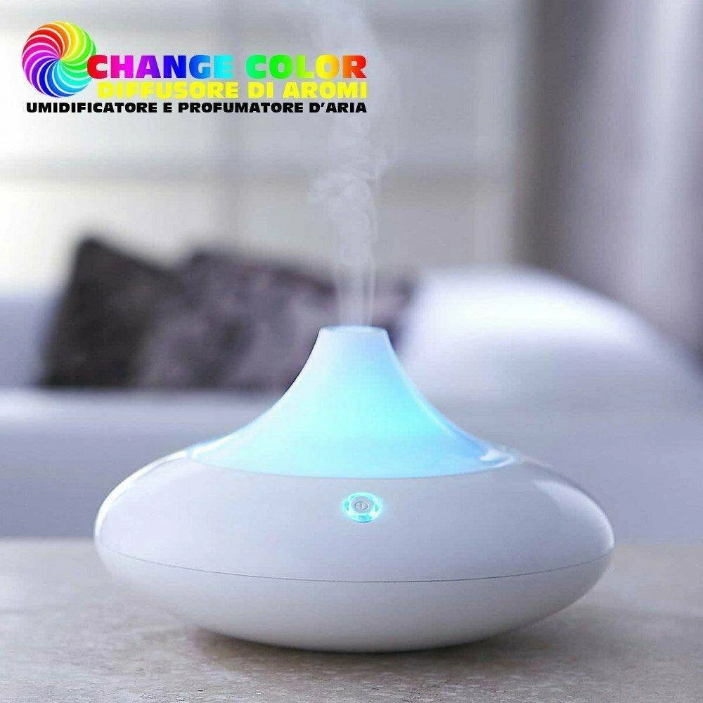 Trade Shop - Profumatore Ambiente Diffusore Umidificatore Led Rgb + 3 Profumatori Gratis -