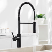 Cucina a pressione con 2 tipi di getto d'acqua, Rubinetto cucina a spirale con doccia regolabile, Rubinetto cucina 360° girevole, Rubinetto cucina a manovella unica